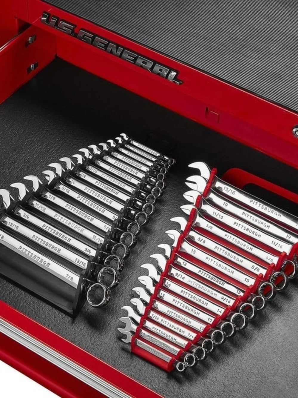 U.S. General 15-Slot Wrench Organizer, 2-Piece